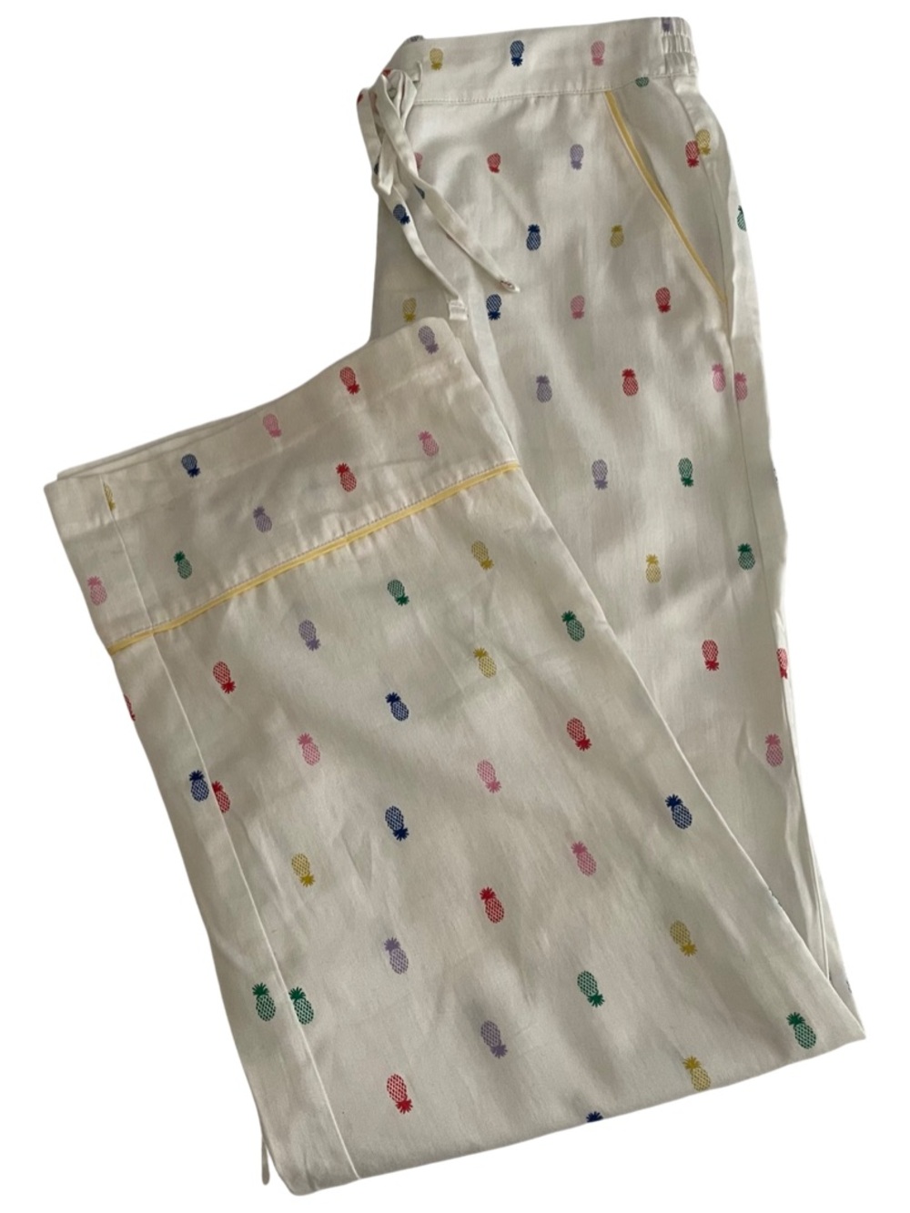 Boden Multi-Color Pineapple Print Lounge Pants White Size 4
